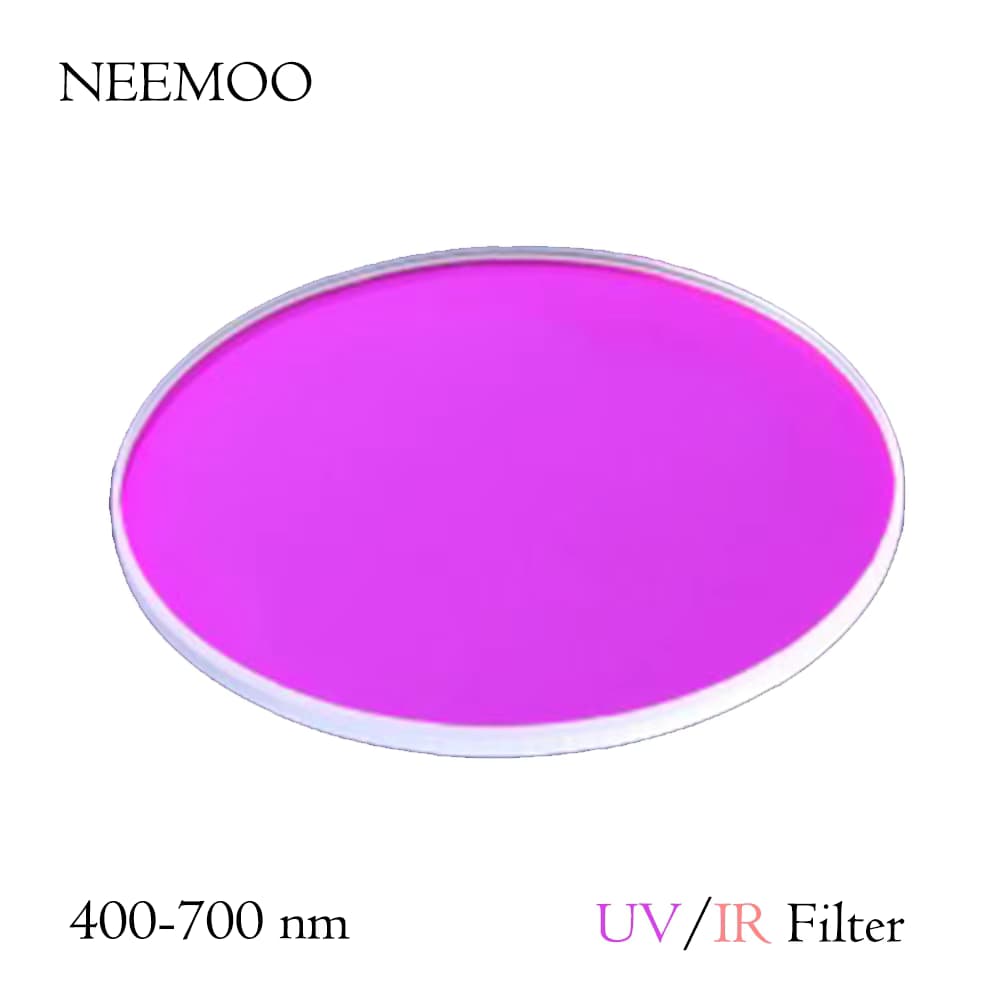 UV/IR-Cut-Filterlinse 400NM-700NM Rund Durchmesser 20mm/46mm/47mm/49mm/50mm/52mm/82mm Dicke-1,1MM Für Kamera-Astronomiefotografie