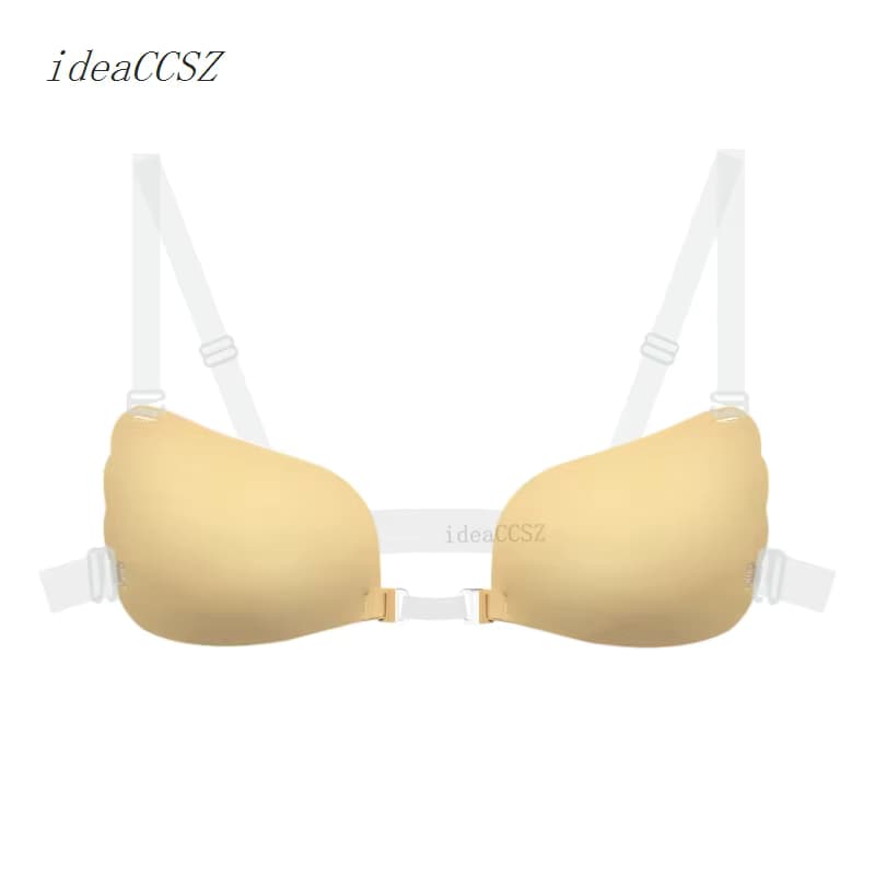 Push-up klebrigen u BH für Frauen sexy unsichtbare träger lose Kleber rücken freie Dessous Silikon Bra lette Brautkleid Unterwäsche