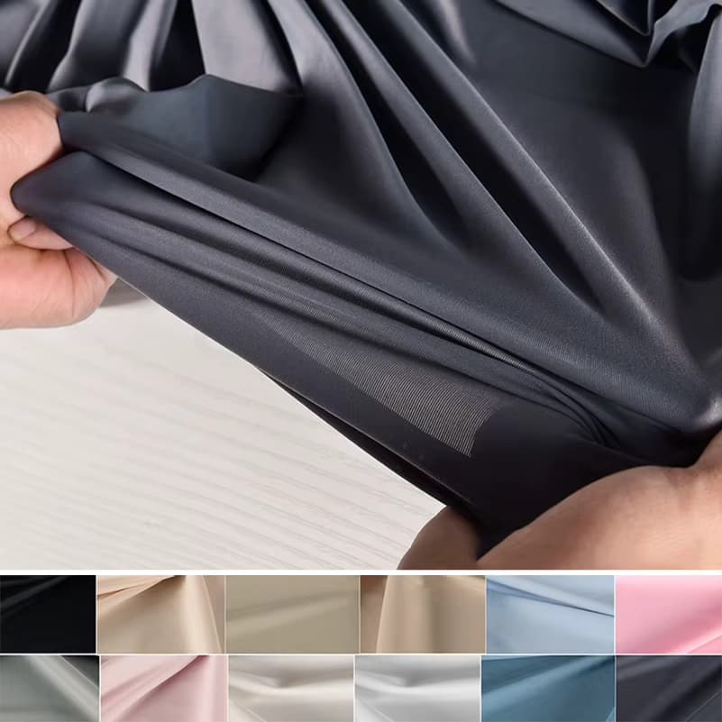 Ultradünner, hochelastischer, schnell trocknender Stoff aus Eisseide, glatt, atmungsaktiv, zum Nähen, Anti-Falten-Unterwäsche, Yoga-Badebekleidung von Half