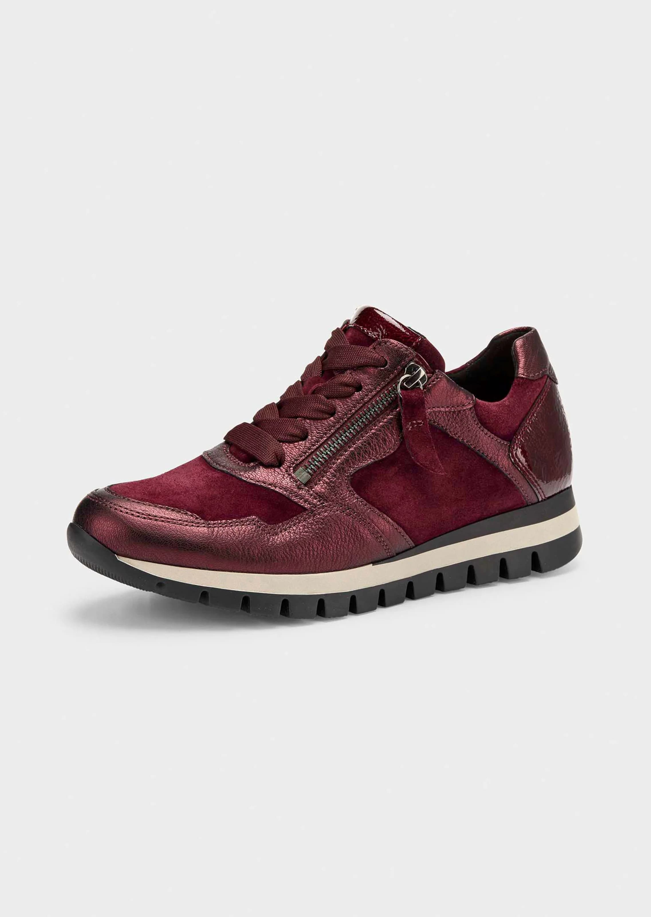 Sneaker im Metallic-Look - bordeaux - Gr. 5,5 von Goldner Fashion