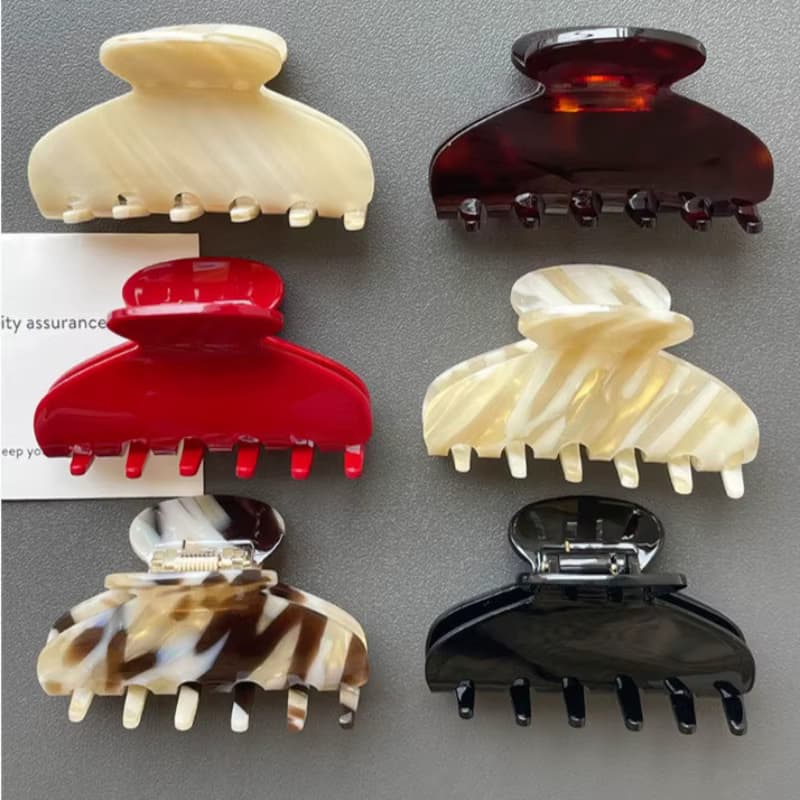 8cm Haarklammer für Frauen und Mädchen, Stylische Acetat-Haarspange, Modische Mehrfarbige Haaraccessoires für Pferdeschwänze und Hochsteckfrisuren, Neue Haarnadel 2026