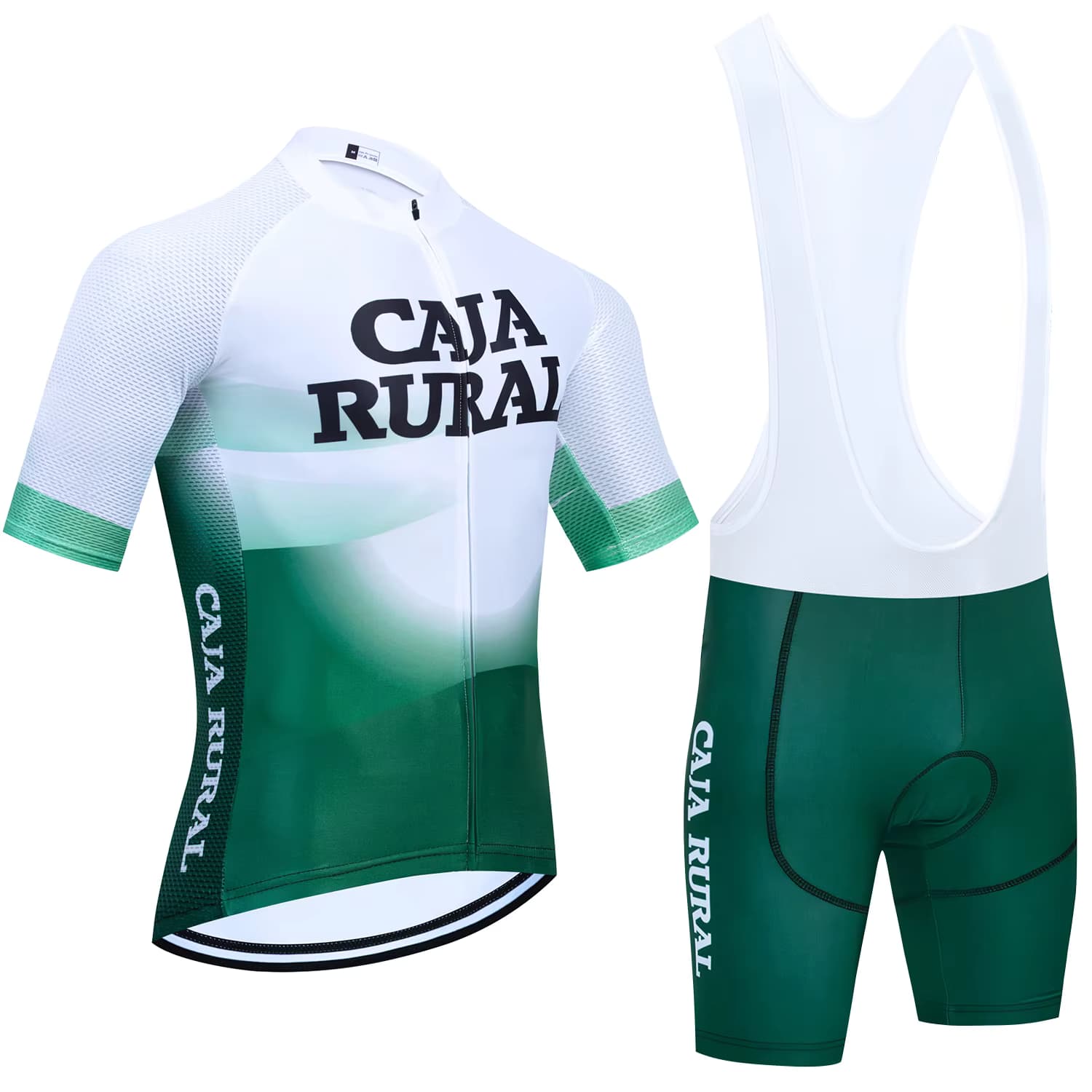 Green Bike Maillot Team Caja ländlichen Radsport Trikot Lätzchen Shorts Set Männer Frauen Sommer atmungsaktive Ropa Ciclismo MTB Fahrrad Kleidung