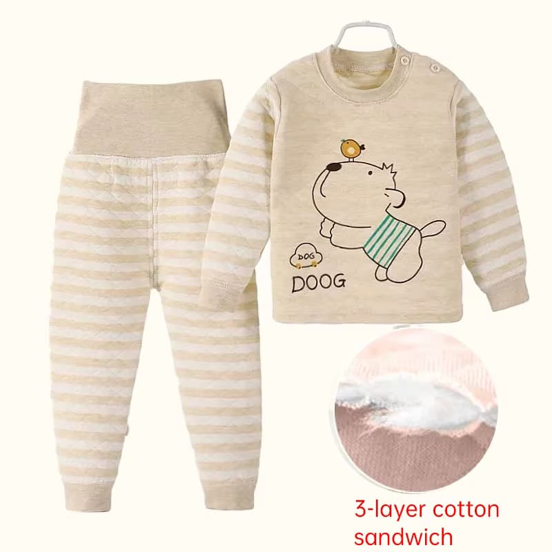 Kinder Sets Herbst Winter Thermo-unterwäsche Set für Jungen Mädchen Verdicken Warme Baumwolle Kinder Kleidung Baby Schlafen Kleidung Pyjamas