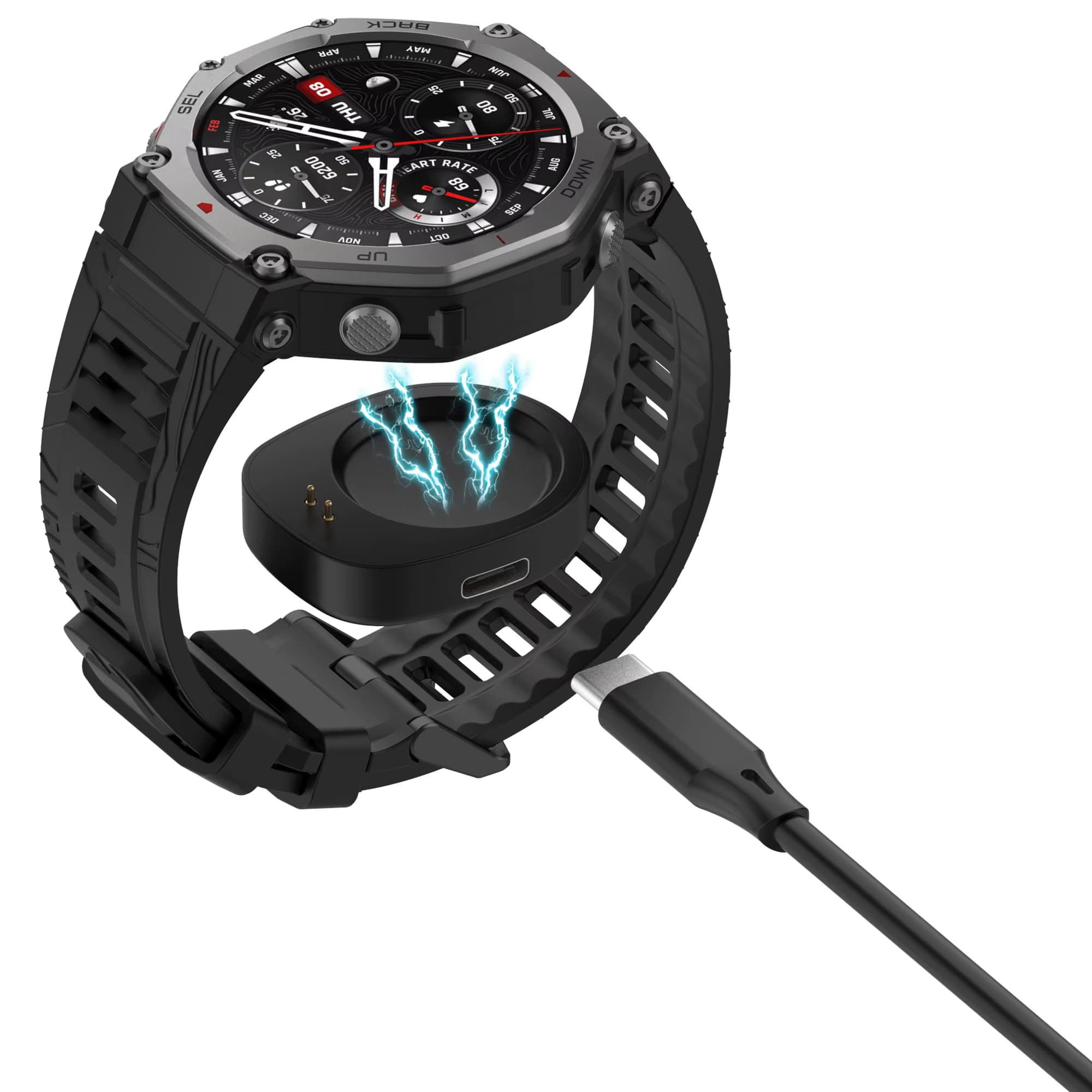 T-Rex 3 Ladestation für Amazfit T Rex 3 Konverter/ Amazfit Balance A2286 Smartwatch-Ladegerät Magnetischer Ladeadapter (ohne Kabel)