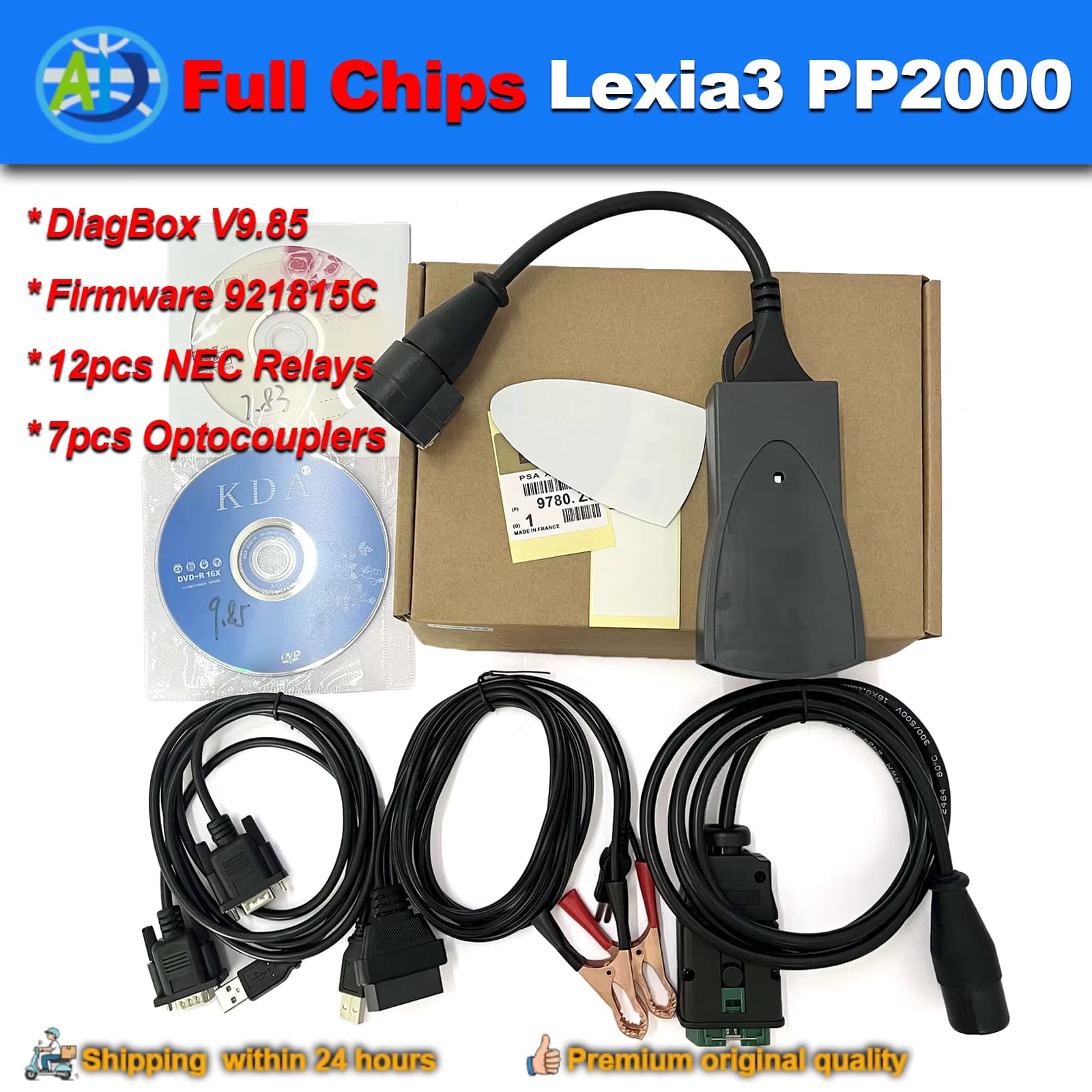 Vollständige Chipsatz-Kollektion Lexia 3 PP2000 Diagbox V9.85 PSA XS Evolution V7.83 für Citroen/Peugeot Super Firmware 921815C Lexia3 Diagnosegerät