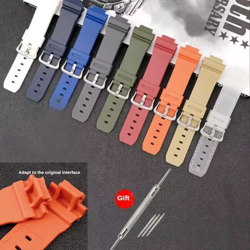 Wasserdichtes Silikon-Uhrenarmband für GBD-800 GBA-800 GMA-B800 810 GBD-800 GA-800. Minimalistisches, langlebiges Ersatzarmband