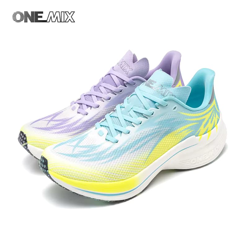 ONEMIX 2026 Sommer Mesh Carbonplatte Laufschuhe für Herren und Damen Leichte Federung Rutschfeste Marathon-Renn-Sneaker