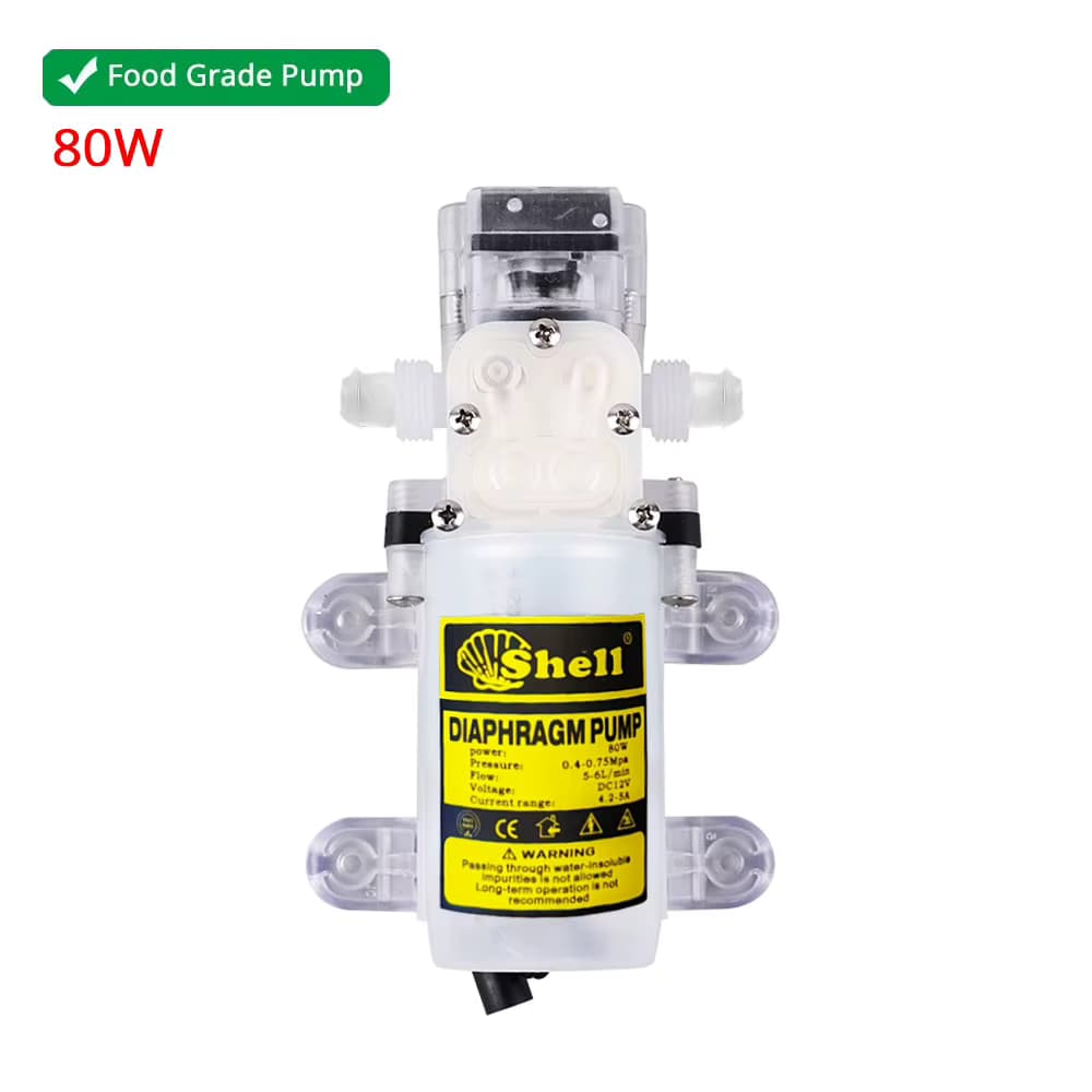 Intelligente Mikropumpe für Lebensmittel, 12 V, 80 W, elektrische Membranpumpe, automatische Abschaltung, Weingetränke, Essig-Einmachine