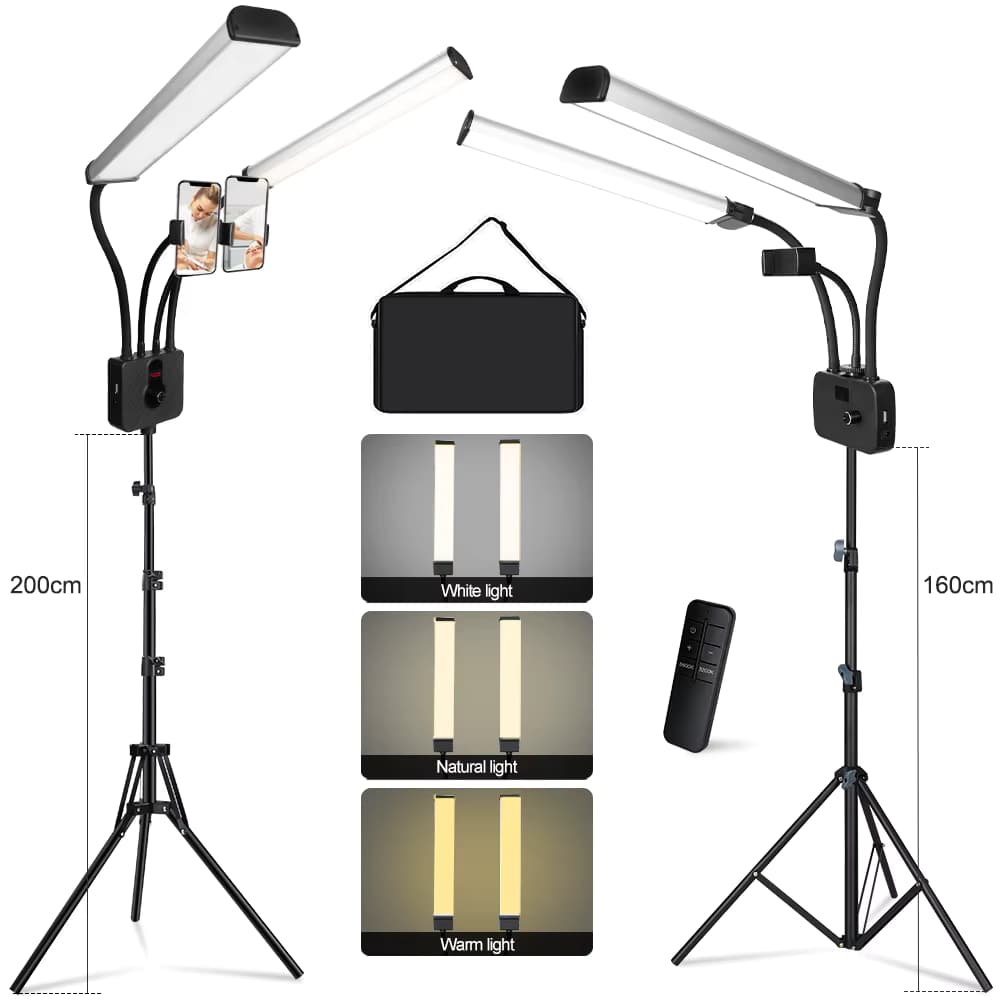 Led Ring Lash Licht Doppel Arme LED Füllen Schönheit Licht Mit 200 cm Stativ Für Make-up Video Wimpern Fotografische selfie Beleuchtung