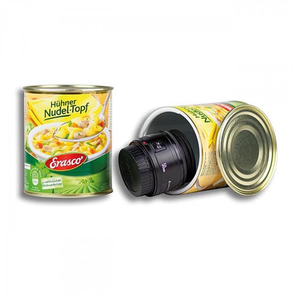 Versteckdose groß 800g, Hühner Nudel Topf. Angebot von Black Leaf DE.