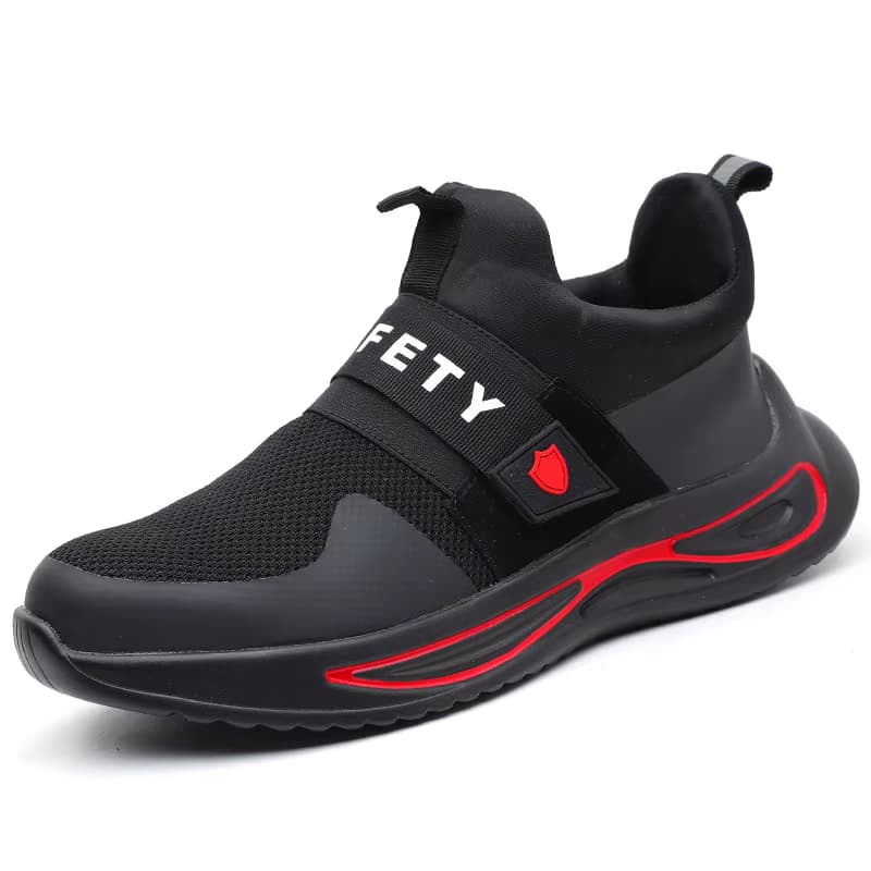 Große Herrenmode atmungsaktive Stahl kappe Arbeits schutzs chuhe Slip-On Sommer Sicherheits stiefel Marke Designer Arbeiter Schuhe