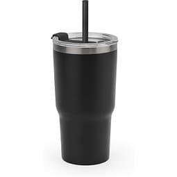 JOYNER M. Kompakter Reisebecher aus Edelstahl (91 % recycelt) mit vakuumisolierter Doppelwand und matter Oberfläche 600 ml, Schwarz. Offer from Bettmer DE.