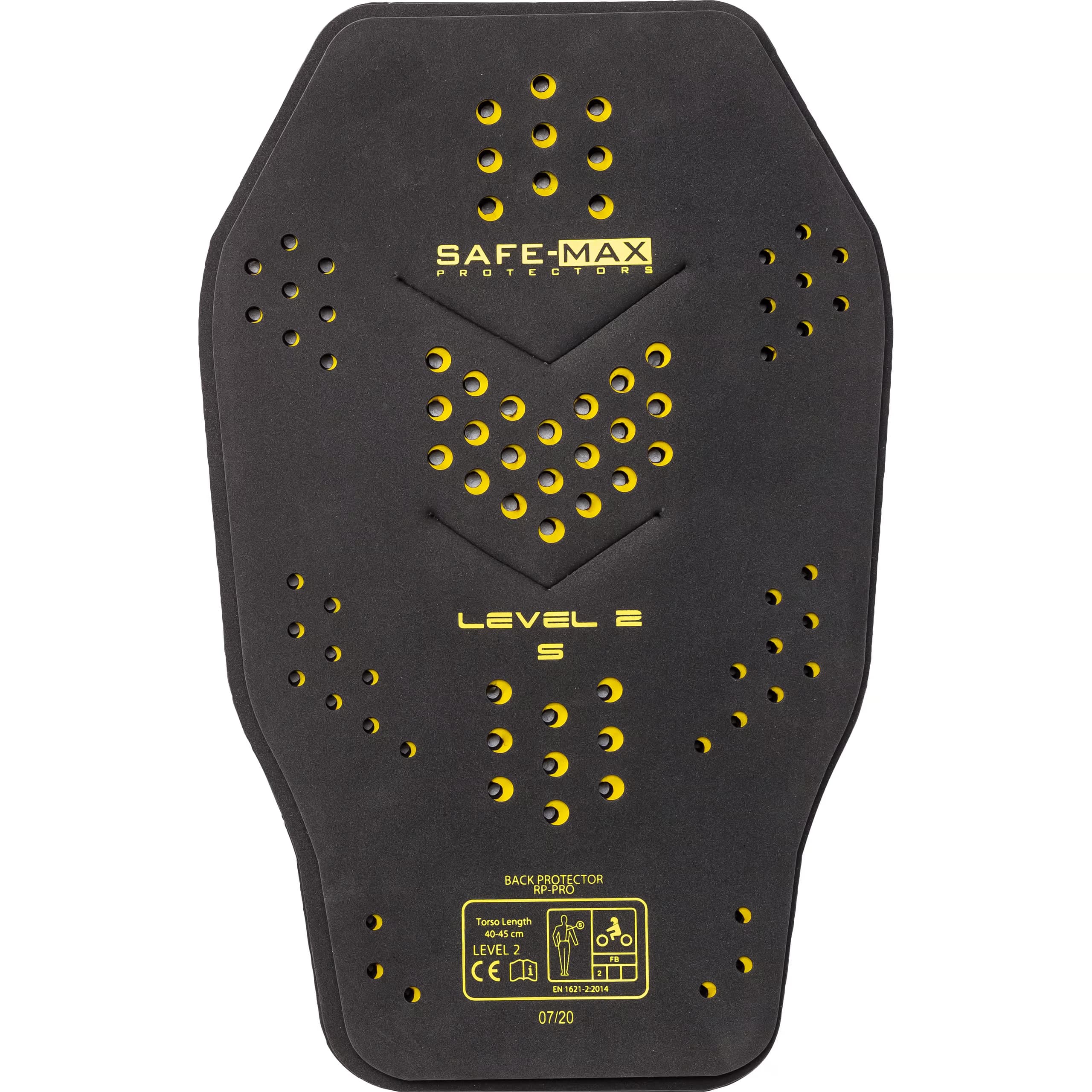 Safe Max Rückenprotektor RP-Pro Comfort 8.0 schwarz/gelb S - Motorradbekleidung - Protektoren & Sicherheit