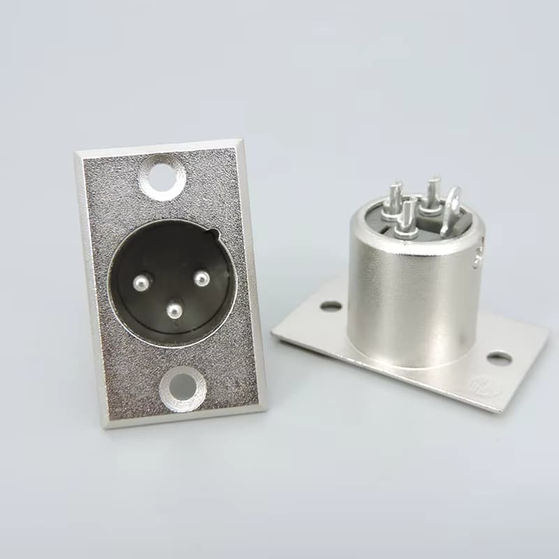 XLR 3-poliges Panel-Chassis, Stecker, männlich, weiblich, Klinkenbuchse, Panelmontage, Typ, Chassis, quadratische Form, Metall für Heahset-Verbindung, L