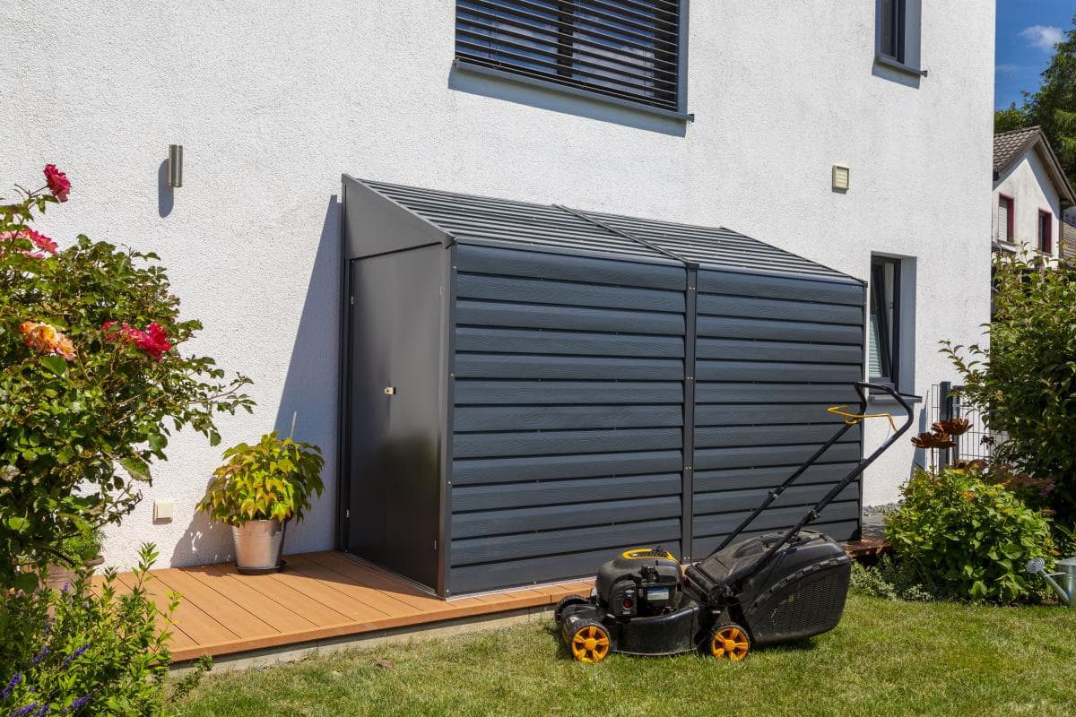 50NRTH Spacemaker Metallgerätehaus Anlehnhaus 4x10 grau. Offer from Norma24 DE.