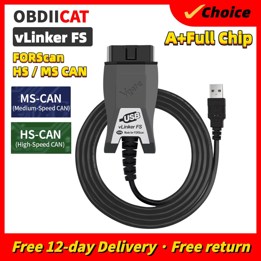 Vlinker fs elm usb forscan obd2 automobil scanner obd2 auto diagnose tools ms/hs kann obdii schnitts telle werkzeuge für maz-da