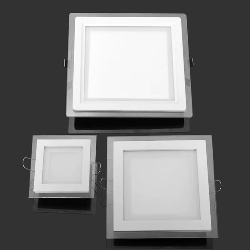 6W 9W 12W 18W Dimmbares LED-Panel Downlight Quadratische Glasabdeckung Lichter Hochhelle Decke 3000K 4000K 6000K Einbauleuchten