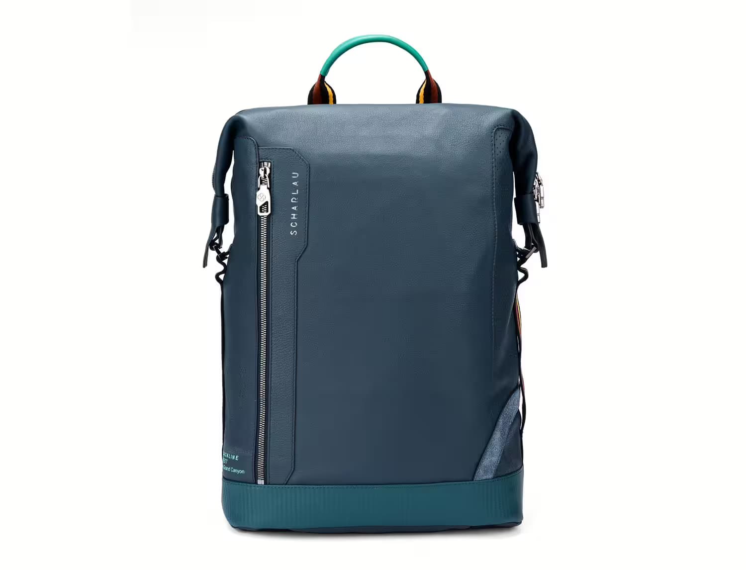 SCHARLAU Slackline BLONDIN Leder-Rucksack für 15,6" Laptopfach Navy Blue. Offer from Koffer.de DE.