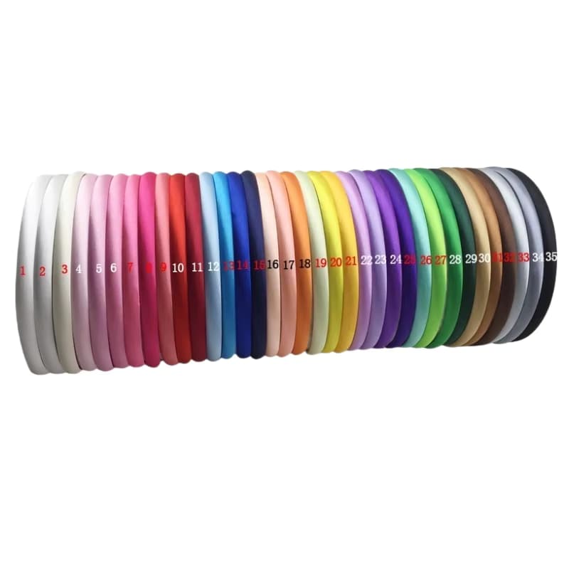 60pcs/120pcs 1cm geripptes Haarband Stirnband für Mädchen Haar bänder Kinder Haarschmuck Haar bügel für die Herstellung von Kopf wickel 35 Farben