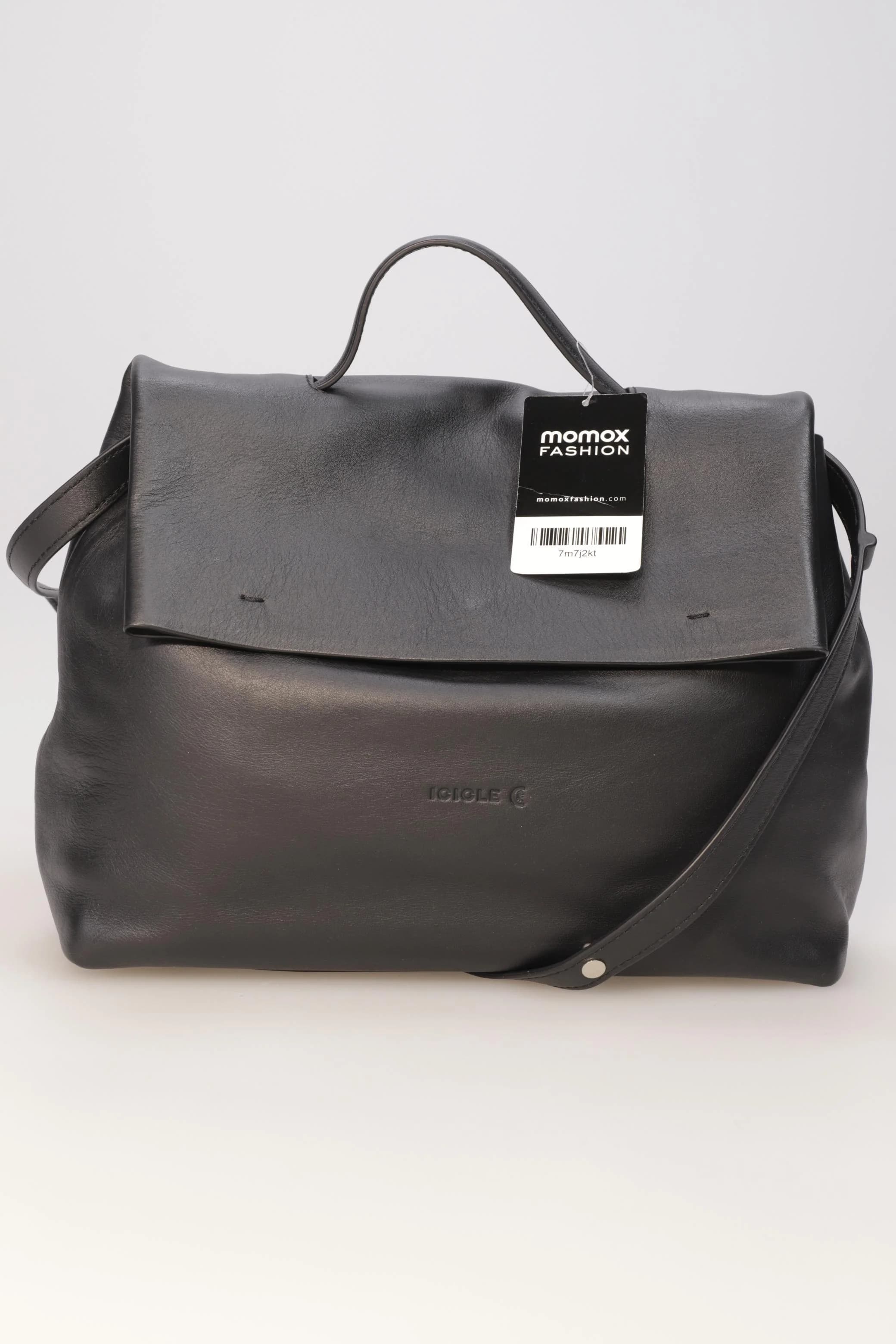 Icicle Damen Handtasche gross Leder, Schwarz, Gr.