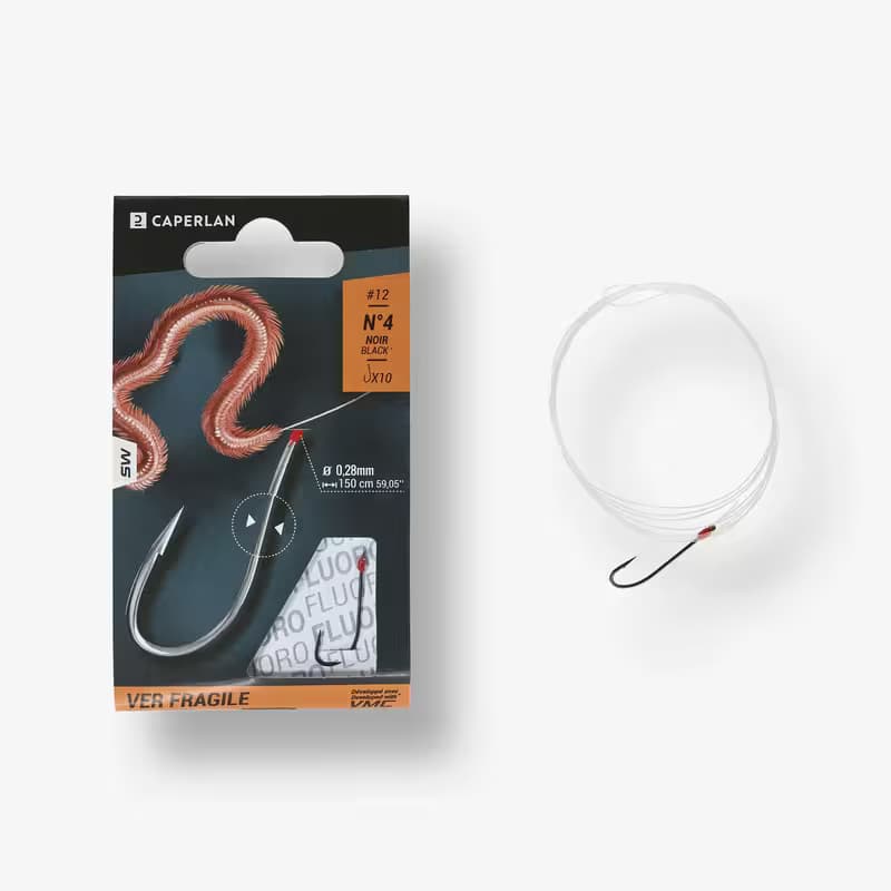 Sea fishing hook to line SN BLACKWORM. Offer from Decathlon Ireland.