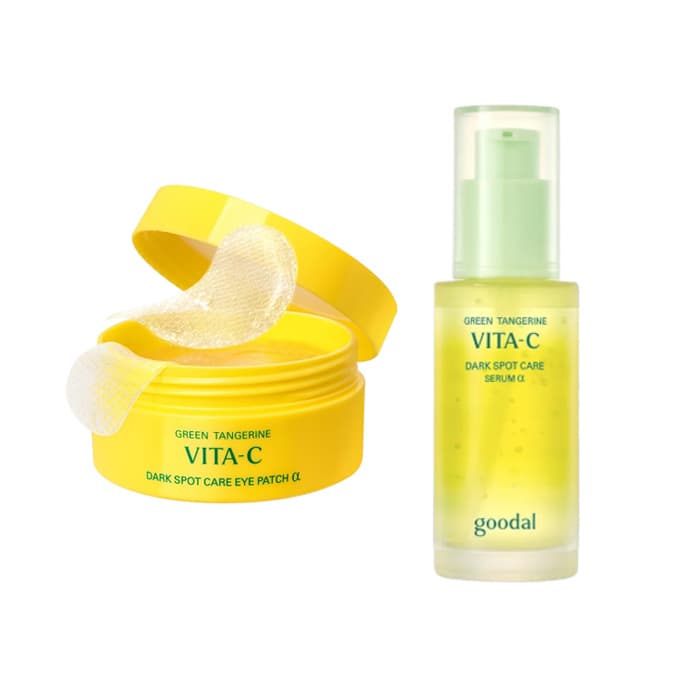Goodal - Green Tangerine Vita-C Dark Spot Care Serum 40ml (1ea) X Green Tangerine Vita-C Dark Spot Care Eye Patch (1ea) Set. Oferta de Stylevana PT.