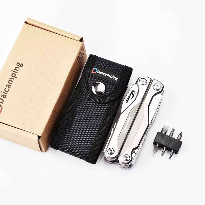 Daicamping DL7 Titan Legierung Griff Outdoor Camping Multitools Set Klappmesser Schere EDC Multi Werkzeuge Zangen Hand Werkzeuge Set