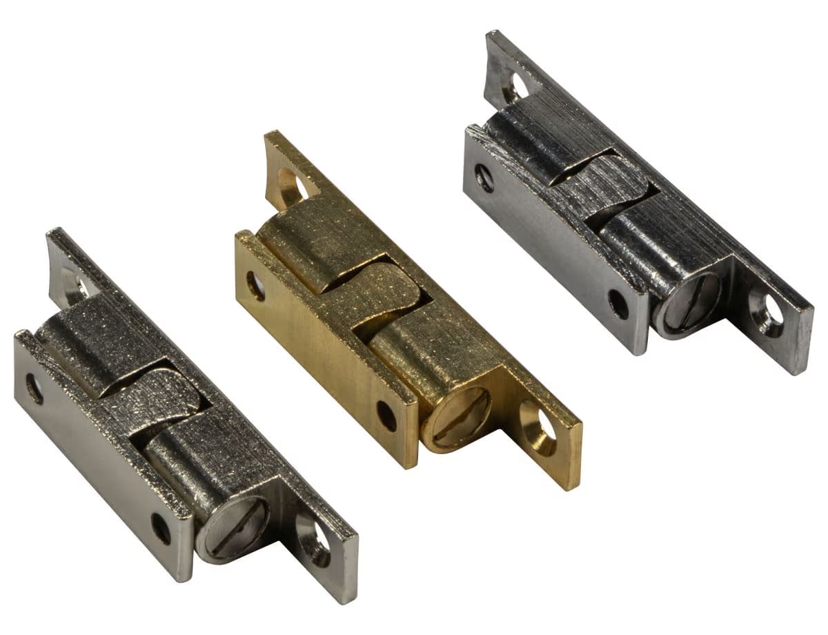 Häfele Doppel-Kugelschnapper aus Messing verstellbar, Höhe 43 mm - Messing blank