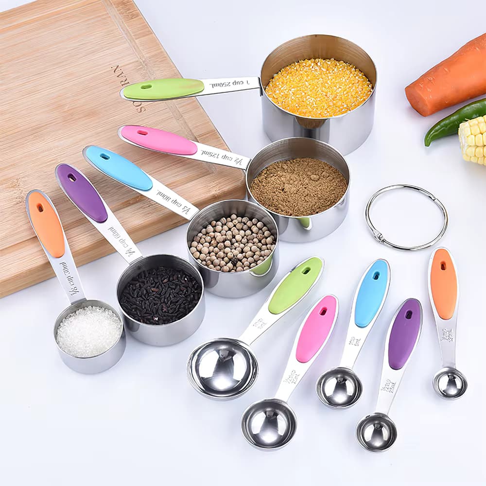 Wholesale 10 Pcs Kitchen Measuring Tools High Grade Measuring Scoop Stainless Steel Measuring Cups and Spoons Set. Tilbud fra Alibaba US.