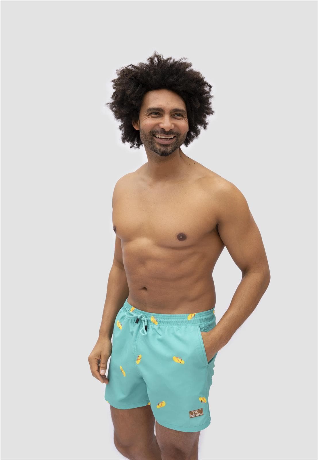 Nachhaltige Badehose mit Print. Angebot von Unipolar DE.