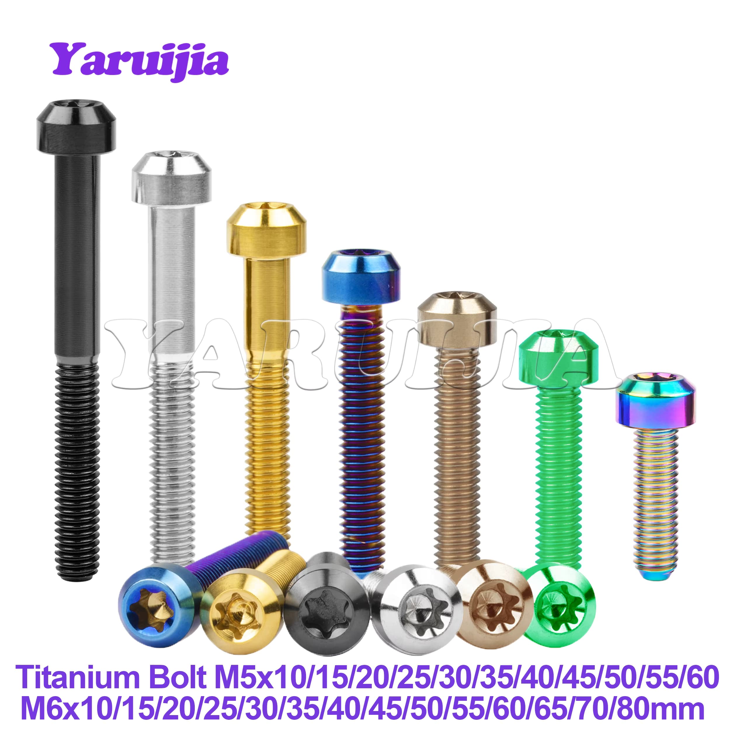 Yaruijia titan schraube m5/m6/m8x10/15/20/25/30/35/40/45/50/60/65/70/80mm torx kopf fahrrad auto refit befestigungs bremse schraube