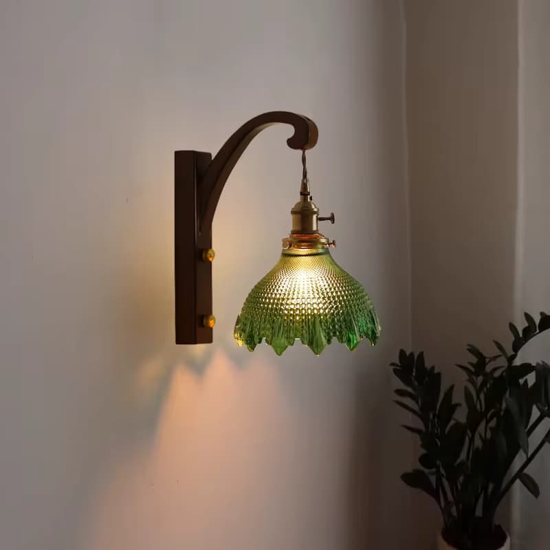 LED-Wandleuchte im Nordischen Stil, Eisen-Holz-Wandlampe, Praktisch Verstellbare Lese- und Studierbeleuchtung, Neue Wohndekor-Wandleuchten