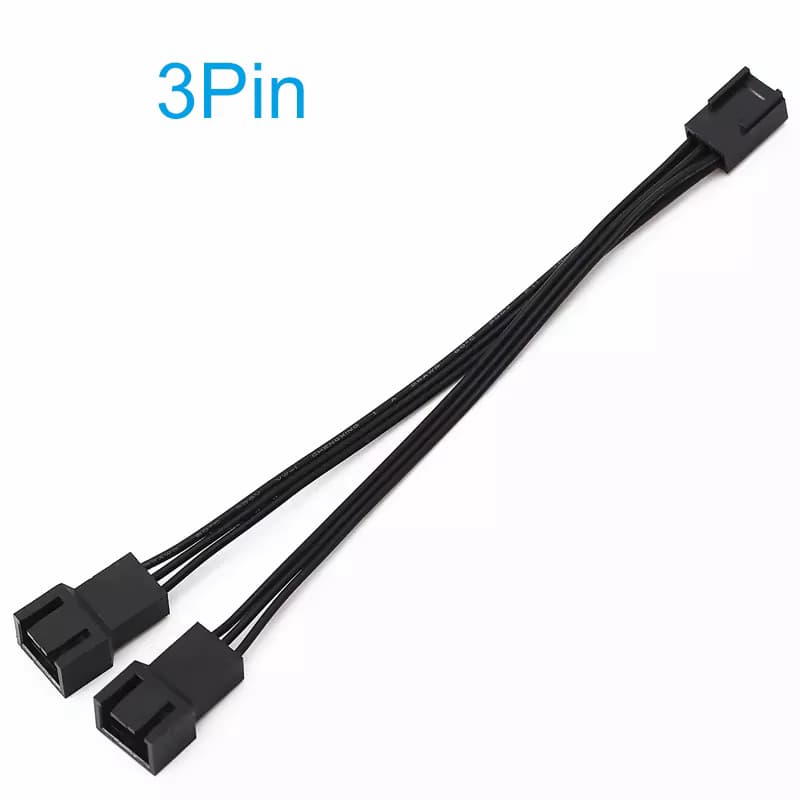 3-Pin-Stecker Lüfter 1 zu 2 Verlängerungskabel 3P Adapter Konvertierungskabel Splitter für Computer-Gehäuse Motherboard CPU-Kühler