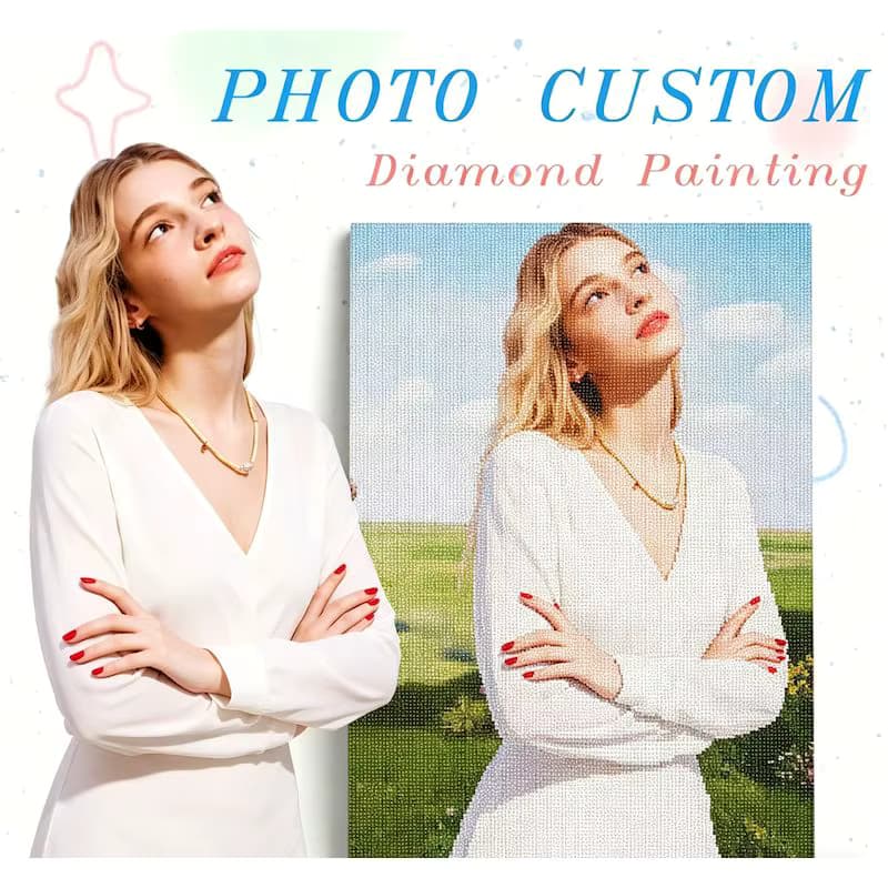 GATYZTORY Individuelles Foto-Diamantgemälde, 5D-Kunstset zum Gestalten Ihres eigenen Bildes, Diamantmosaik, Wanddekoration für Zuhause, einzigartiges Geschenk