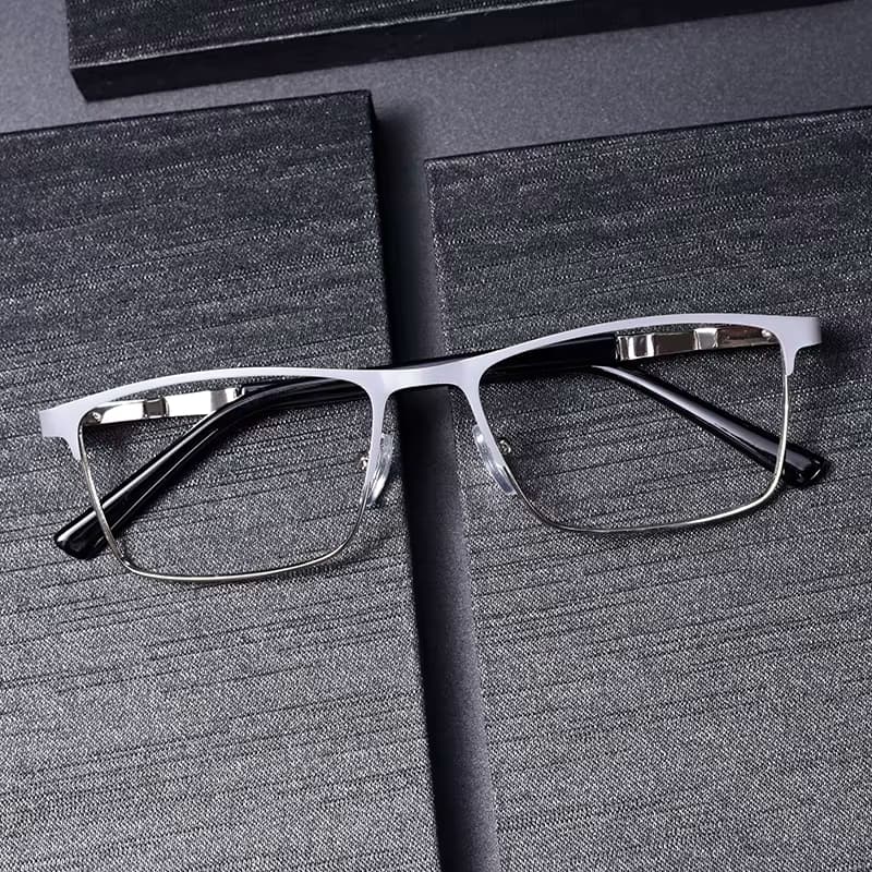 Grau Rahmen Große Größe Vintage Quadratische Lesebrille Männer Frauen Anti-blau Licht Brillen Hohe Qualität Doppel Farbe Leser + 1,75