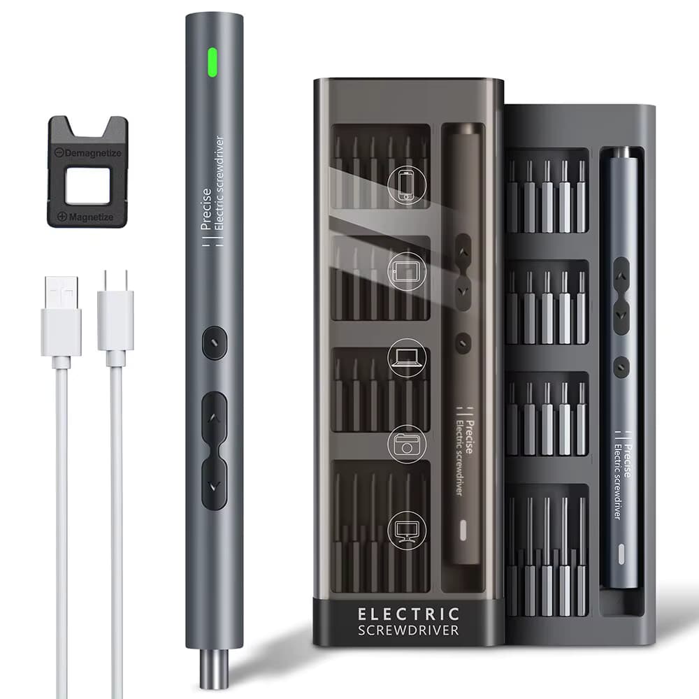 51-in-1-Elektroschrauber-Präzisionsset, Elektrowerkzeug-Set, wiederaufladbar, kabellos, kabellos, magnetische Bits für die Reparatur von Haushalt zu Hause