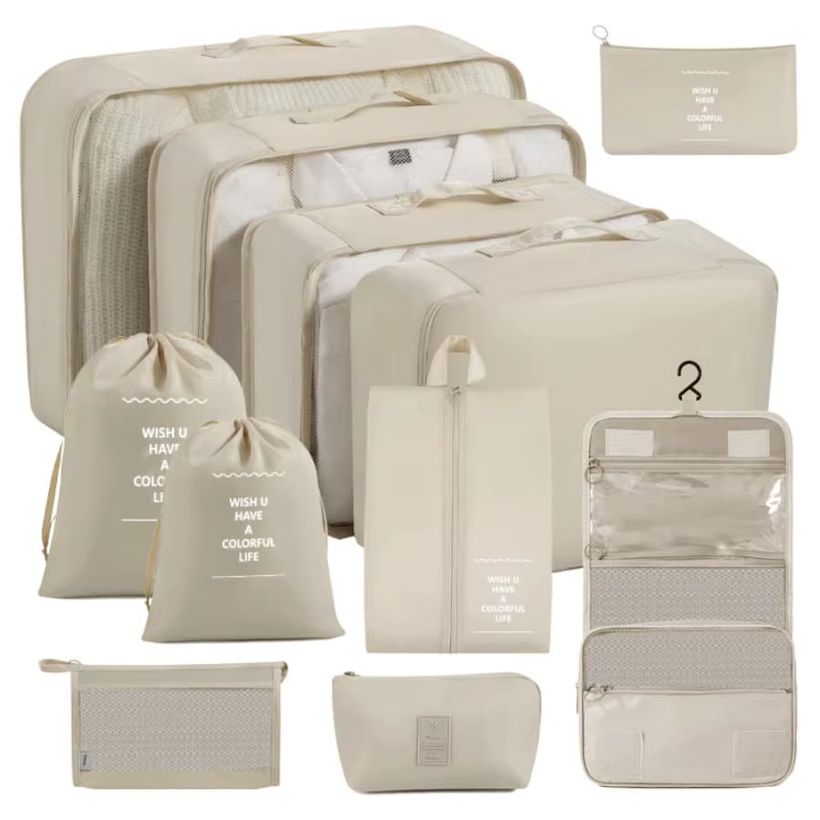 11-teiliges tragbares Reise-Aufbewahrungstaschen-Set – einfache Organisation Ihrer Kleidung, Schuhe und Unterwäsche – perfekt für tägliche Reisen, Geschäftsreisen, Heimaufbewahrung, geeignet für