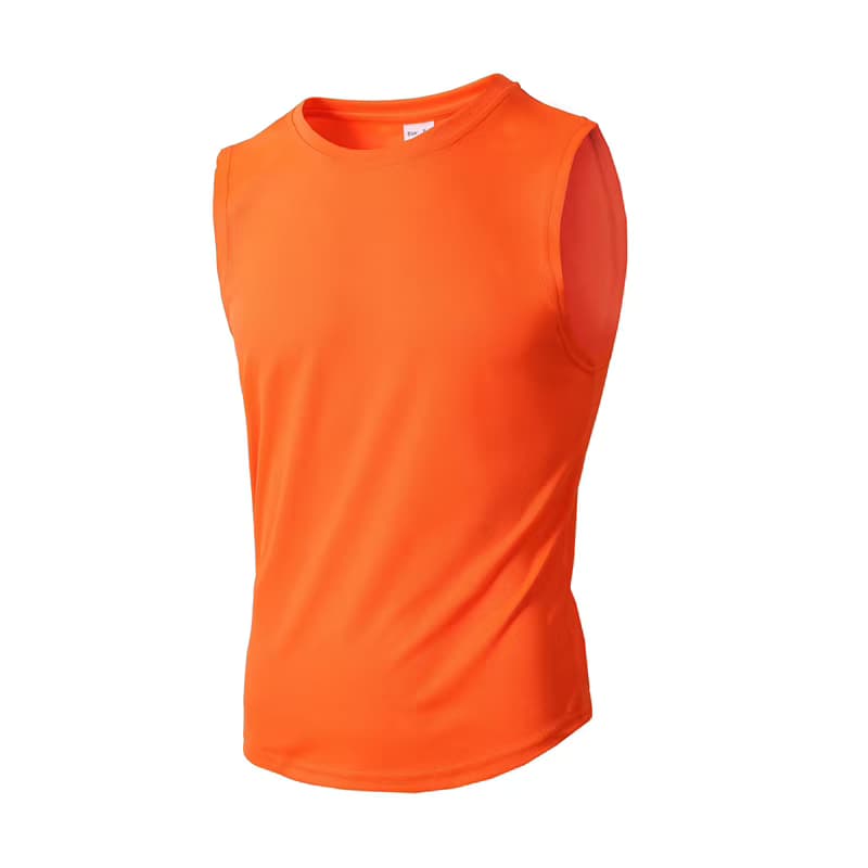 2025 Sommer Fitness-Westen Neuer Stil Herren Einfarbige Sportliche Lässige Rundhals-Mesh-Jogging-Westen Herren Schlanke Atmungsaktive Trainingswesten