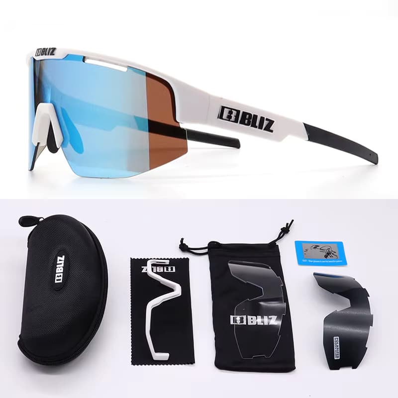 B BLIZ Matrix Unisex Sportsonnenbrille TR90 Leichte Radbrille mit Hydro-Linse UV400-Schutz für Laufen & Skifahren