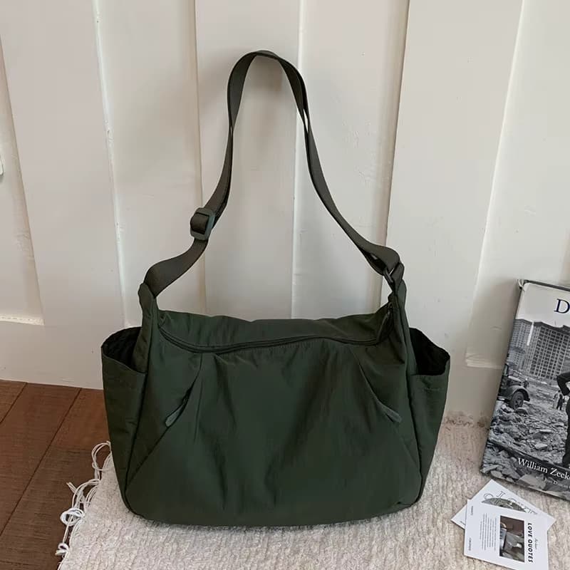 Lässige Nylon-Umhängetaschen mit mehreren Taschen für Damen, einfache einfarbige Damen-Umhängetasche, große Kapazität, Damenhandtaschen, Tragetasche