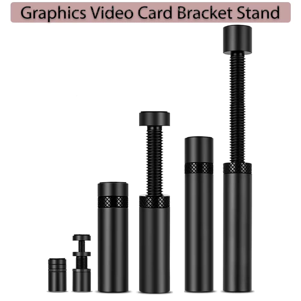 Grafikkarte GPU Halter Unterstützung Einstellbare Teleskop Dreh Aluminium Grafikkarte Halterung Ständer Desktop PC Zubehör Schwarz