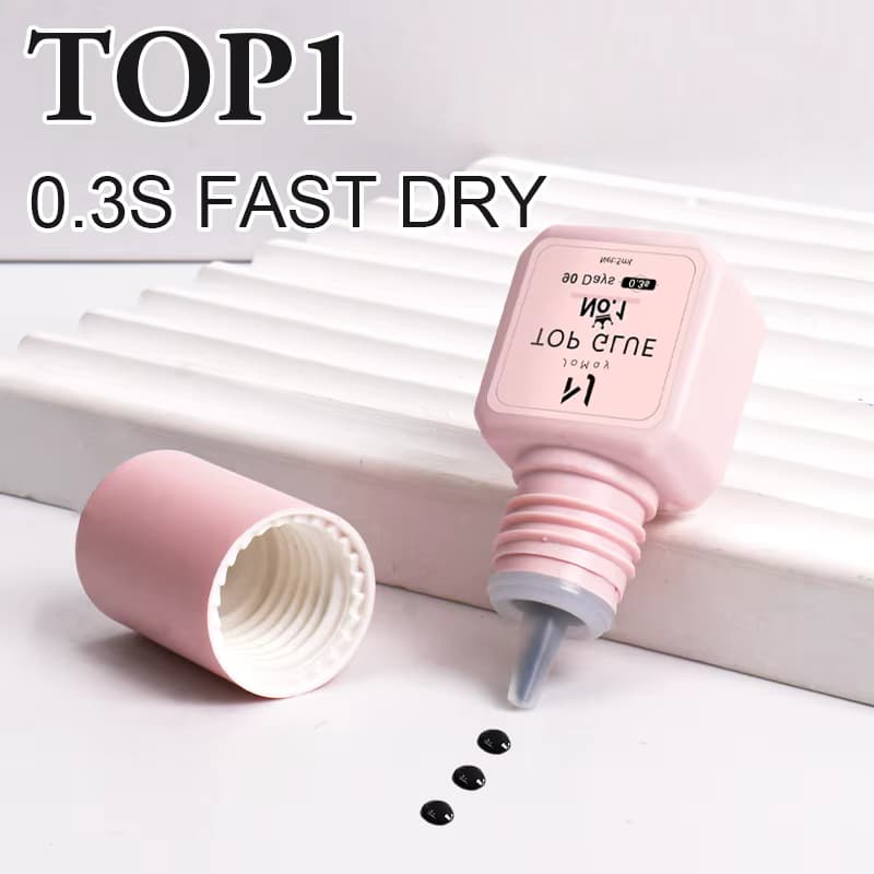 5 ml schnell trocknender, starker Kleber für falsche Wimpernverlängerung, Aufbewahrung 70–90 Tage geruchsarmer Nerz-Wimpernkleber für Make-up