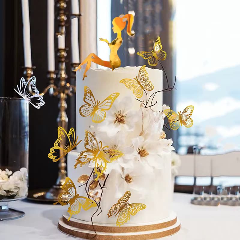 PVC Schmetterling Kuchen Topper Geburtstags torte Dekoration 16. 18. 30. Mädchen Geburtstags feier Dekor Jubiläum Hochzeits torte Dekorationen