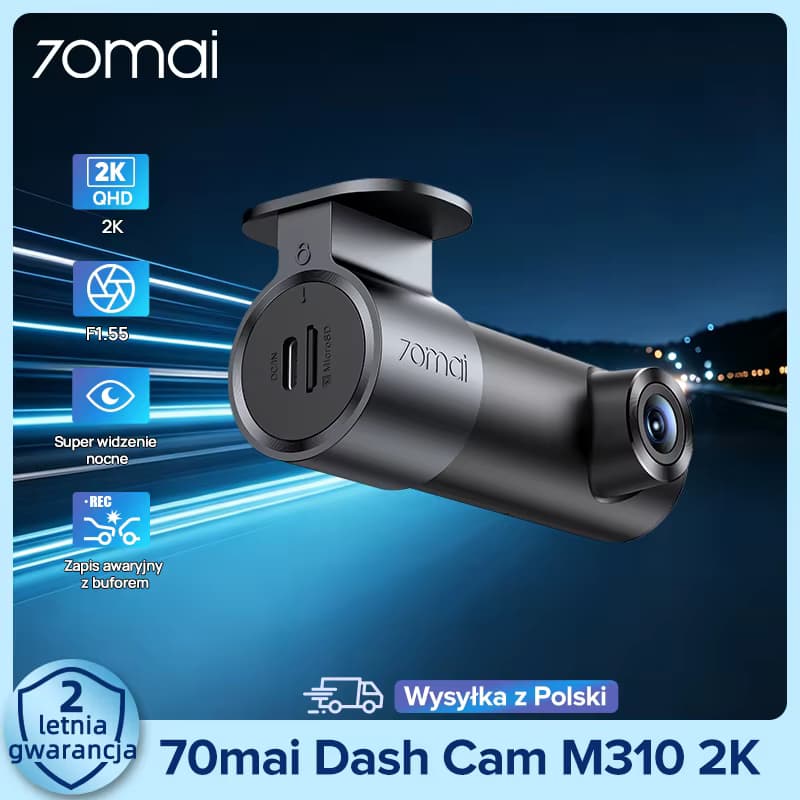 70mai Dashcam M310 Plus 2K 1440P 143 ° FOV Nachtsicht Intelligente Sprachsteuerung 24-Stunden-Parküberwachung Auto-DVR-Kamera Mini Einfache Installation
