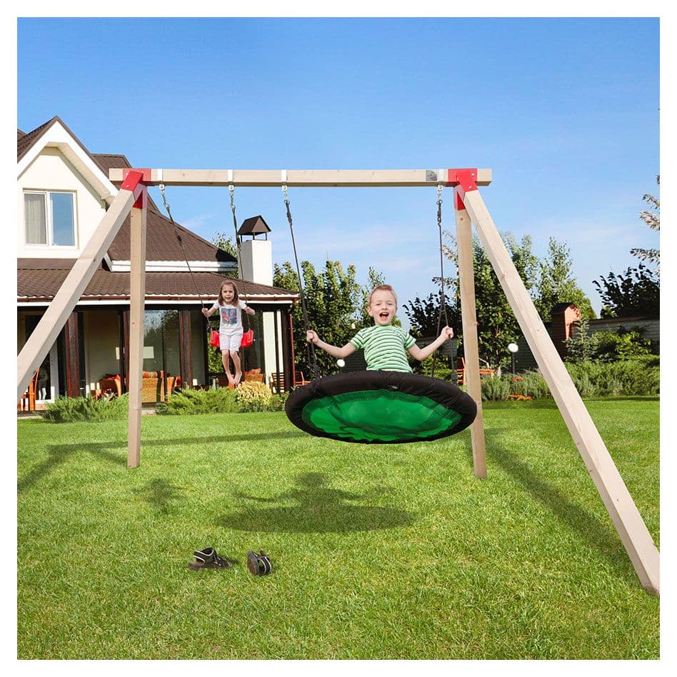 weka Tabaluga Doppelschaukel mit Nestschaukel günstig. Angebot von Benz24 DE/AT.
