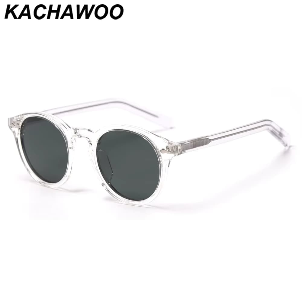 Kachawoo Polarisierte Sonnenbrille für Herren, braun, schwarz, TR90, runde Sonnenbrille, Damen-Reisebrille, Geburtstagsgeschenke, 2021, koreanischer Stil