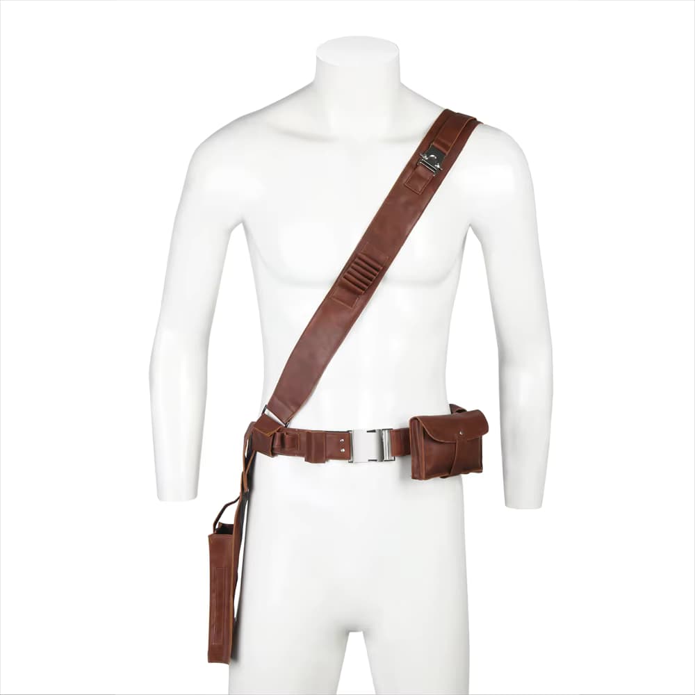 Takerlama 1 Stück The Mandalorian Ledergürtel mit Pistolenholster Cosplay-Requisiten Replik für Erwachsene Größe S-L