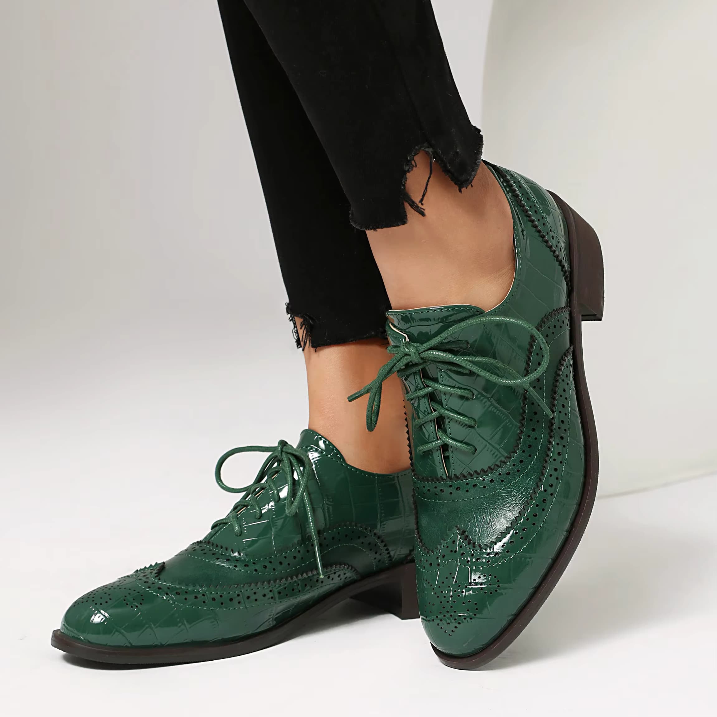 EAGSITY Brogue-Schuhe Oxford-Schuhe Damen Casual Derby-Schuhe Damen Brogue-Schuhe Schuhe Outdoor Street Style