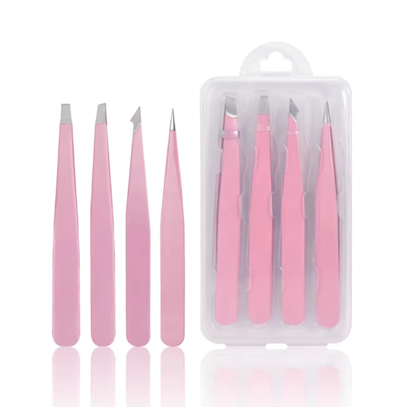 Customized Cosmetic Tweezer 2pcs 4pcs Black Pink Slanted Pointed Eyelash Eyebrow Tweezers Set With case. Tilbud fra Alibaba US.