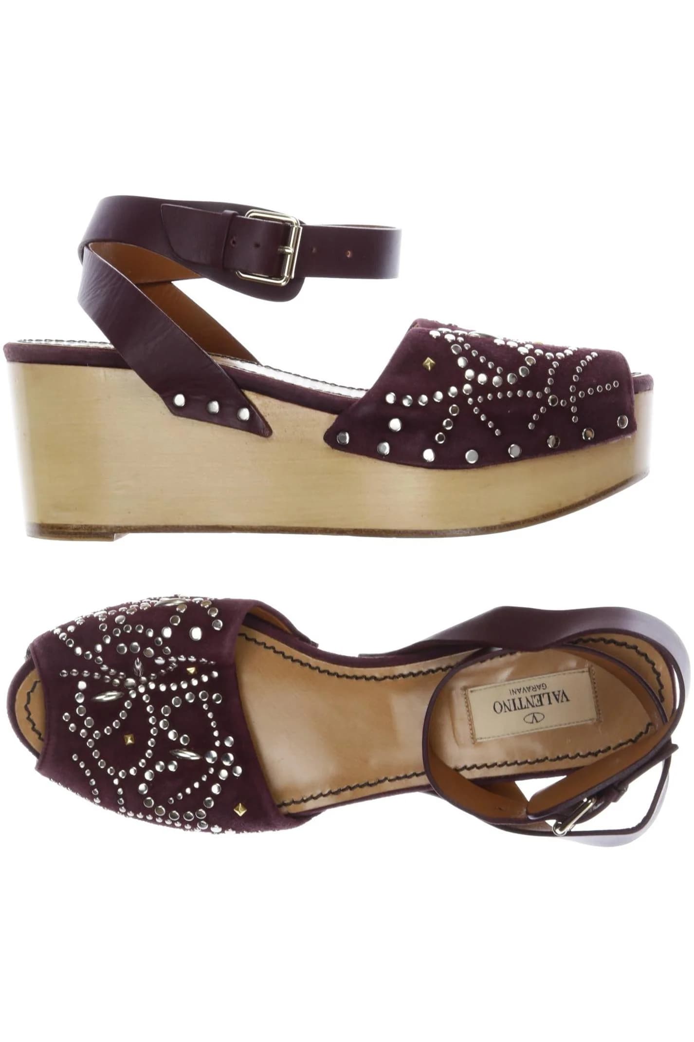 Valentino Garavani Damen Sandalen, Bordeaux, Gr. EU 39